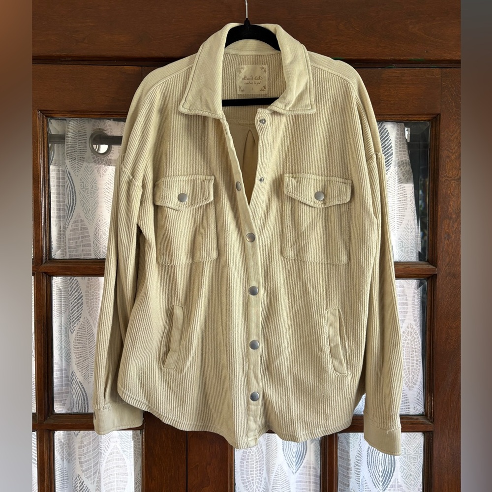 Altar'd State Cotton Corduroy Shirt Jacket Shacket Size Large